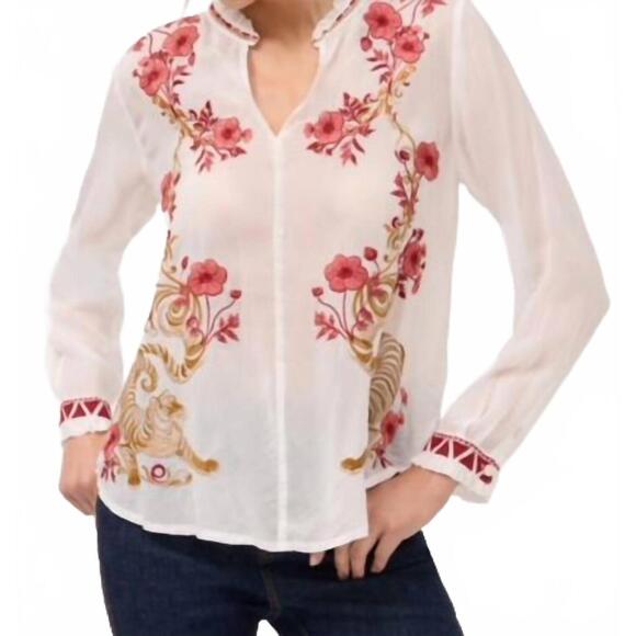 JOHNNY WAS Tops - NEW JOHNNY WAS simone blouse in wht